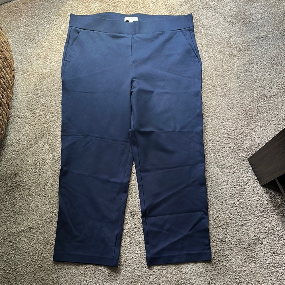 Loft Navy Pull on trouser pants